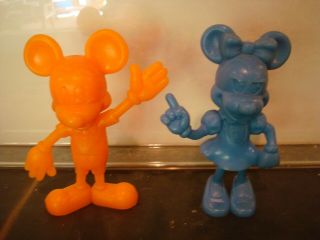 Vintage Marx Disney Mickey And Minnie Mouse Set Of 2 6 Inch Figures Playset