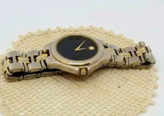 Vintage Movado Museum Classic 98A28888 Gold Black Dial Mens Quartz Swiss Watch 5