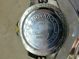Vintage Movado Museum Classic 98A28888 Gold Black Dial Mens Quartz Swiss Watch 6