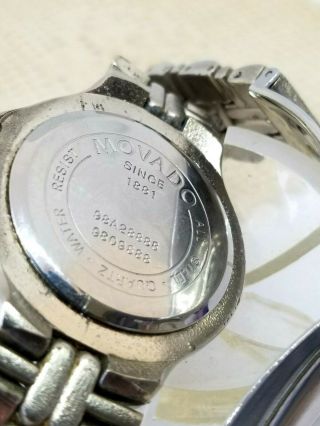 Vintage Movado Museum Classic 98A28888 Gold Black Dial Mens Quartz Swiss Watch 7