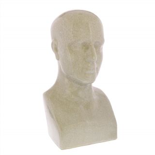 Antique Style Phrenology Head Bust Large | Sculpture Scientific White Ceramic