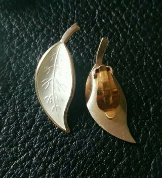 Vintage David Andersen 925 Silver & Enamel Leaf Necklace & Earrings 5