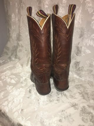 Vintage Tall Brown Blutcher Boot Company Co Cowboy Boots 9 C Buckaroo 4