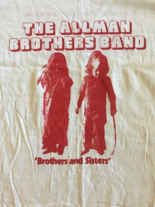 The Allman Brothers Band Vintage T - shirt Brothers And Sisters Tour.  1973 Large 2