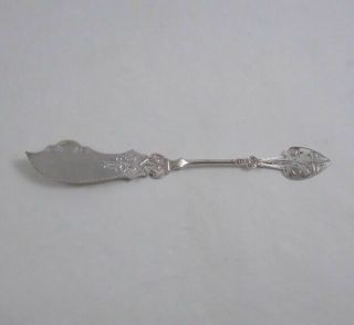 Coin Silver Strawberry Pattern Master Butter Knife Brite Cut Not Sterling
