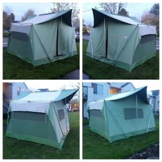 Nr 1970s Vintage Coleman Oasis Canvas Cabin Tent 8470 - 722 12x9 Ships Worldwide