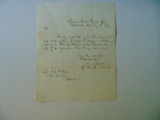 Rare " Quartermaster General " Henry Brewster Stanton Hand Written Document