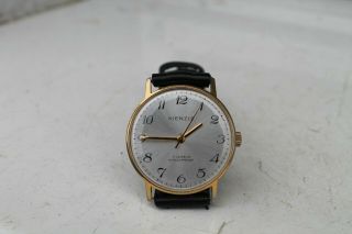 Vintage Old Made German Man Wrist Watch Kienzle Gold Plated