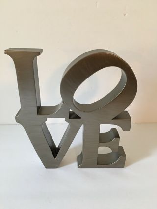 Vintage Robert Indiana Love Desktop Sculpture Metal