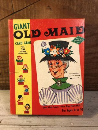 Vintage Warren Built - Rite Puzzles Giant Old Maid Card Game