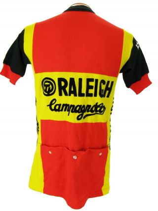 Vtg Raleigh Campagnolo 1970 ' s Wool MOA Sport Cycling Racing Jersey Shirt Large L 5