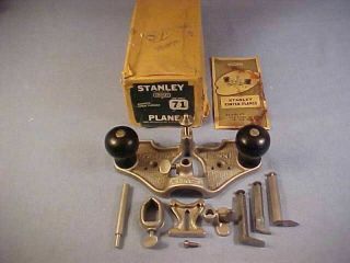Vintage Stanley No.  71 Type 11 (1939 - 1941) Open Throat Router Plane,  Box & Inst