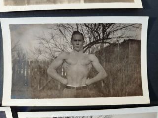 Vintage 1920s Young Man Male Bodybuilder Weightlifter Photos Gay Interest