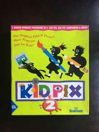 Vtg Kid Pix 2 Paint Program Ibm Tandy