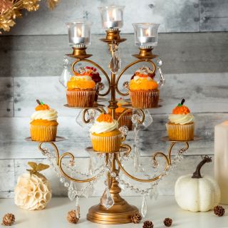 8 - Piece Cupcake Stand Vintage Metal Dessert Tower Event Party Wedding Display 4