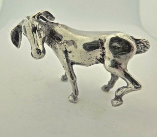 S.  Kirk & Son Solid Cast Sterling Miniature " Donkey " - 101 Gm