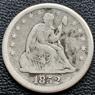 1852 O Seated Liberty Quarter 25c Rare Date Better Grade Vf Rare 18895