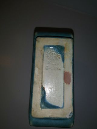 Vintage Rookwood Art Pottery Blue Retro Deco Vase 6474 5