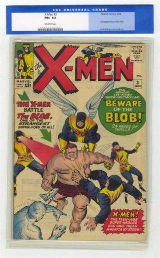 X - Men 3 Fn,  6.  5 Vintage Marvel Comic Key 1st Blob App Old Label Kirby Lee