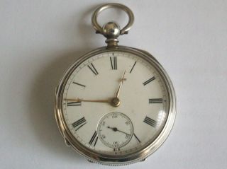 Lovely Antique Solid Silver Fusee Pocket Watch Chester 1877