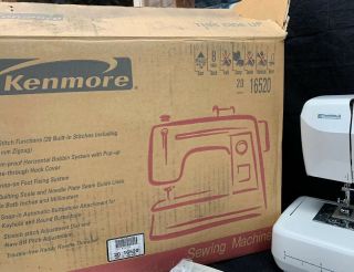 Vintage Kenmore Sewing Machine Model 385.  165200000 & Accessories 8