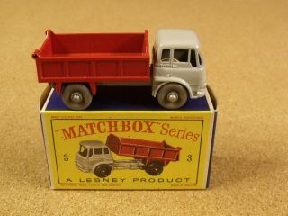 Old Vintage Lesney Matchbox 3 Bedford Tipper Box Gpw
