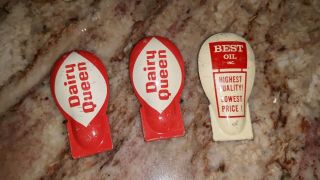 Vintage Best Oil Co & Dairy Queen Clickers / Noise Makers