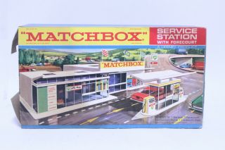 Vintage Matchbox Mg - 1 Bp Service Station W/ Box Complete