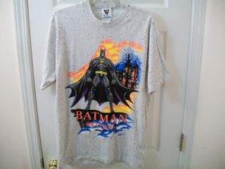 Vintage Batman T Shirt L Nwt Returns 1991 Dc Comics Gotham Knight Justice League