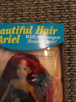 Vintage Hair Ariel The Little Mermaid Tyco Disney Princess Doll NIB 2