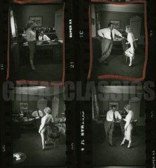 Marilyn Monroe W/ Producer Jerry Wald 1951 Sexy Vintage Contact Sheet Photograph