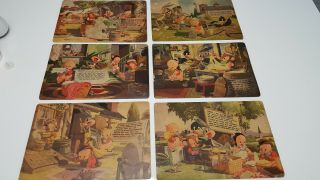 Vintage Looney Tunes Rhymes Place Mat 1940 