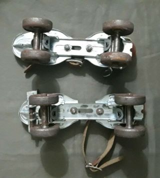 Vintage JC Higgins Roller Skates Sears Roebuck Adjustable Metal 610 - 2303 3