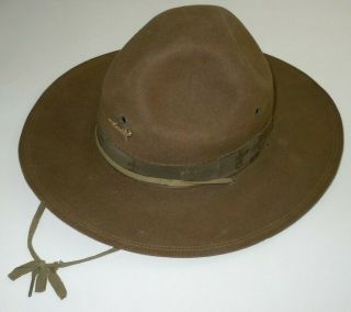 Boy Scouts Of America Vintage Hat Size 7 Bsa Felt Campaign G W Alexander W/ Pin
