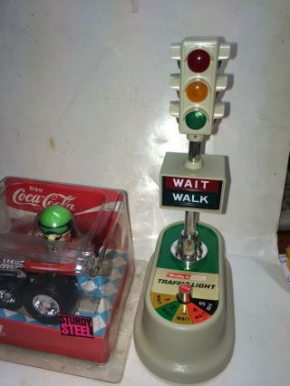 Vintage 60s/70s Buddy L Coca - Cola Can Hotrod,  Bat Op Traffic Light 2
