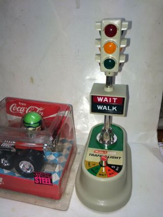 Vintage 60s/70s Buddy L Coca - Cola Can Hotrod,  Bat Op Traffic Light 3