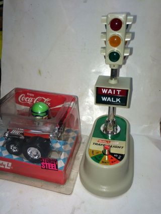 Vintage 60s/70s Buddy L Coca - Cola Can Hotrod,  Bat Op Traffic Light 5