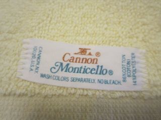 7 Vintage Cannon Monticello Santa Cruz Terry Cloth Bath Towels / Multi Colors 7