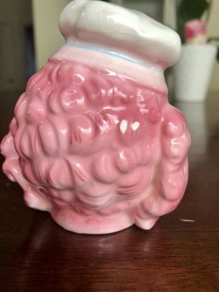 Vintage Lefton Pink Poodle Dog Salt And Pepper Shaker Set Japan Ceramic Kitsch 10