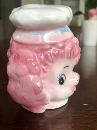 Vintage Lefton Pink Poodle Dog Salt And Pepper Shaker Set Japan Ceramic Kitsch 11