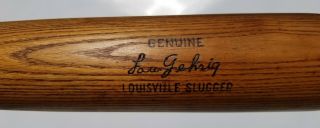 1949 Lou Gehrig 34 " Louisville Slugger Vtg H&b 35 Oz Oil Tempered Baseball Bat