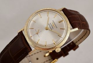 Vintage Longines Admiral 1200 14k Gold Automatic Dial From 1960 