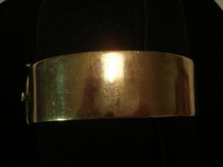 Lovely Antique Art Deco; Glittering Machine Engraved 9CT Gold Metal Core Bangle 4