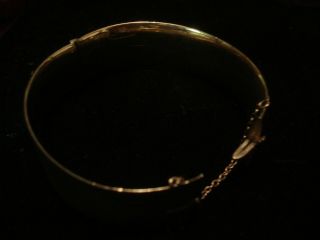 Lovely Antique Art Deco; Glittering Machine Engraved 9CT Gold Metal Core Bangle 6