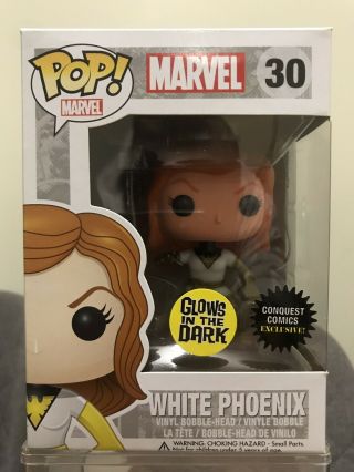 Funko Pop Vinyl White Phoenix 30 Gitd - Conquest Comics Exclusive - Glow - Rare