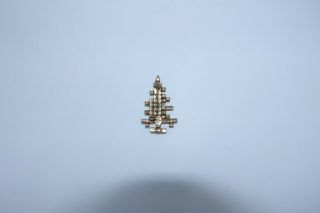 Vintage WEISS Rhinestone 3 Candle Christmas Tree Pin 1 3/4 