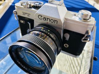 Canon Ft Ql Slr 1966 35mm Film Camera Chinon Lens Retro Vintage