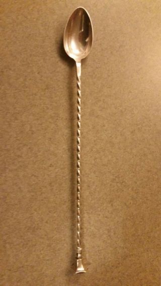 Christofle Martini Sterling Silver Long Twisted Handled Spoon Muddler France