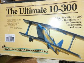 Ultimate 10 - 300 Bipe By Carl Goldberg Balsa R/c Airplane Kit Vintage.
