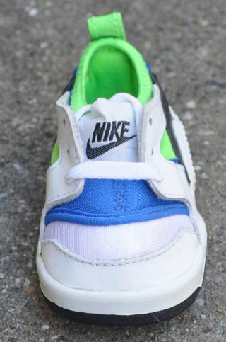 Baby Nike Huarache White / Royal / Scream Green (Size 2.  5) DS OG 4